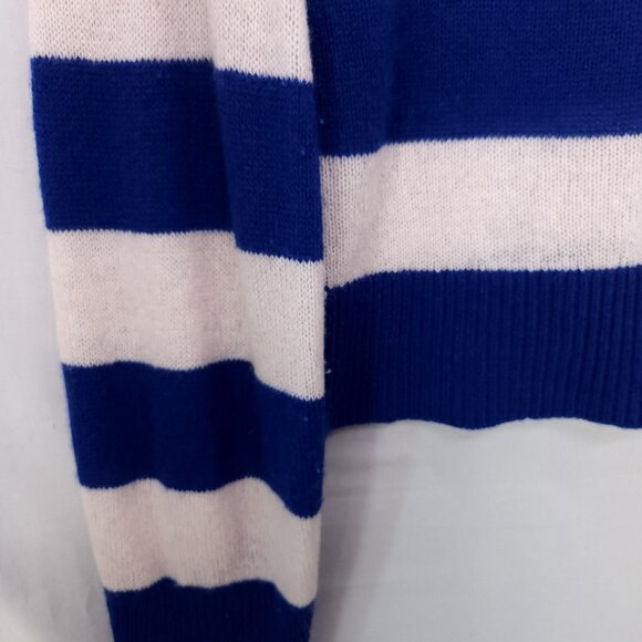 Rag & Bone Cashmere Sweater Size XXS Oversized White And Blue Stripe - Picture 7 of 10